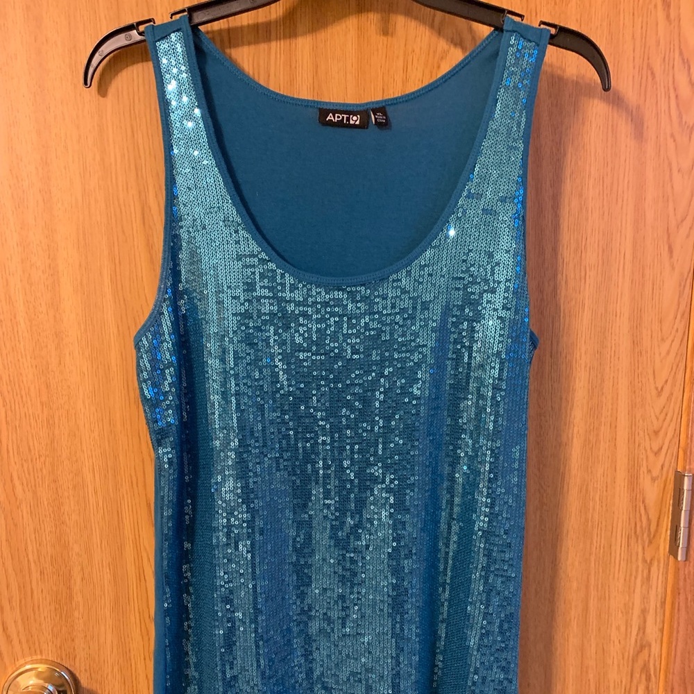 Apt 9 Blue Sequined Tank/Top sz XL